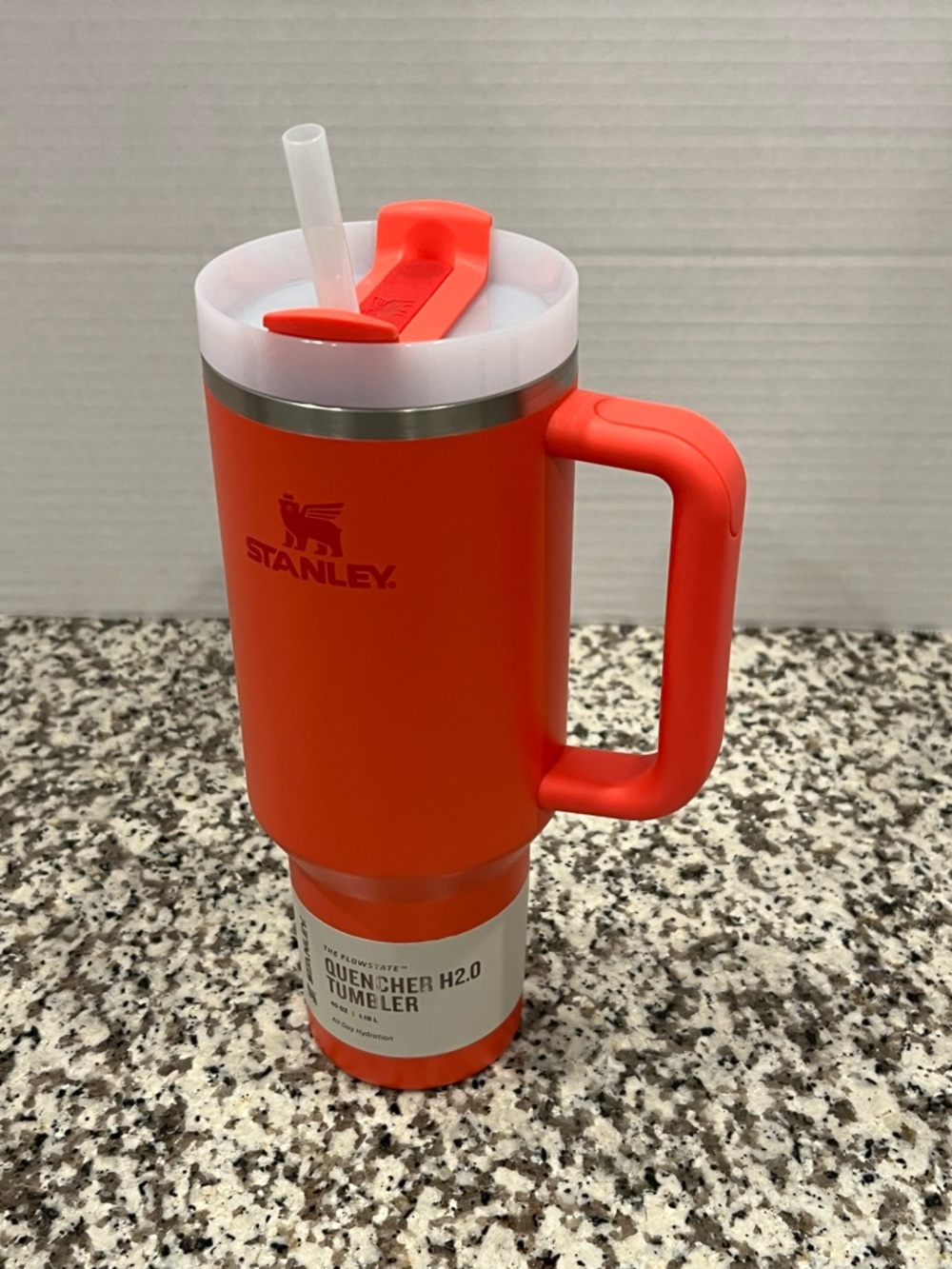 Stanley Quencher H2.0 Tumbler - Orange/Coral New 40 Oz